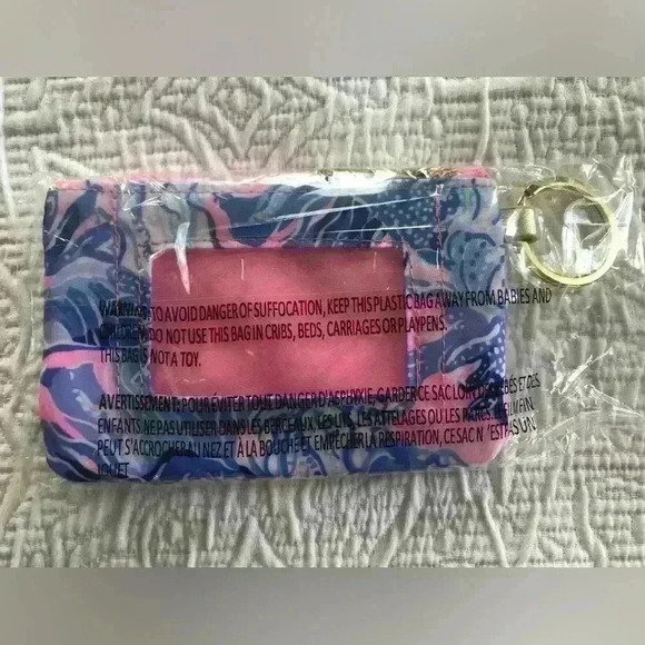 Lily Pulitzer ID case Zip pouch w/ Key ring - Picture 2 of 4